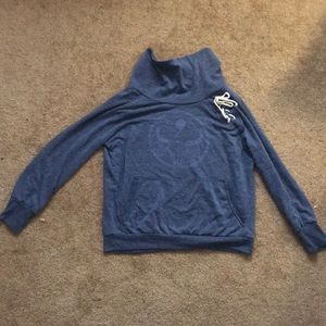 Navy blue turtle neck sweatshirt